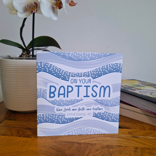 Baptism Waves Scripture Card - Ephesians 4:5
