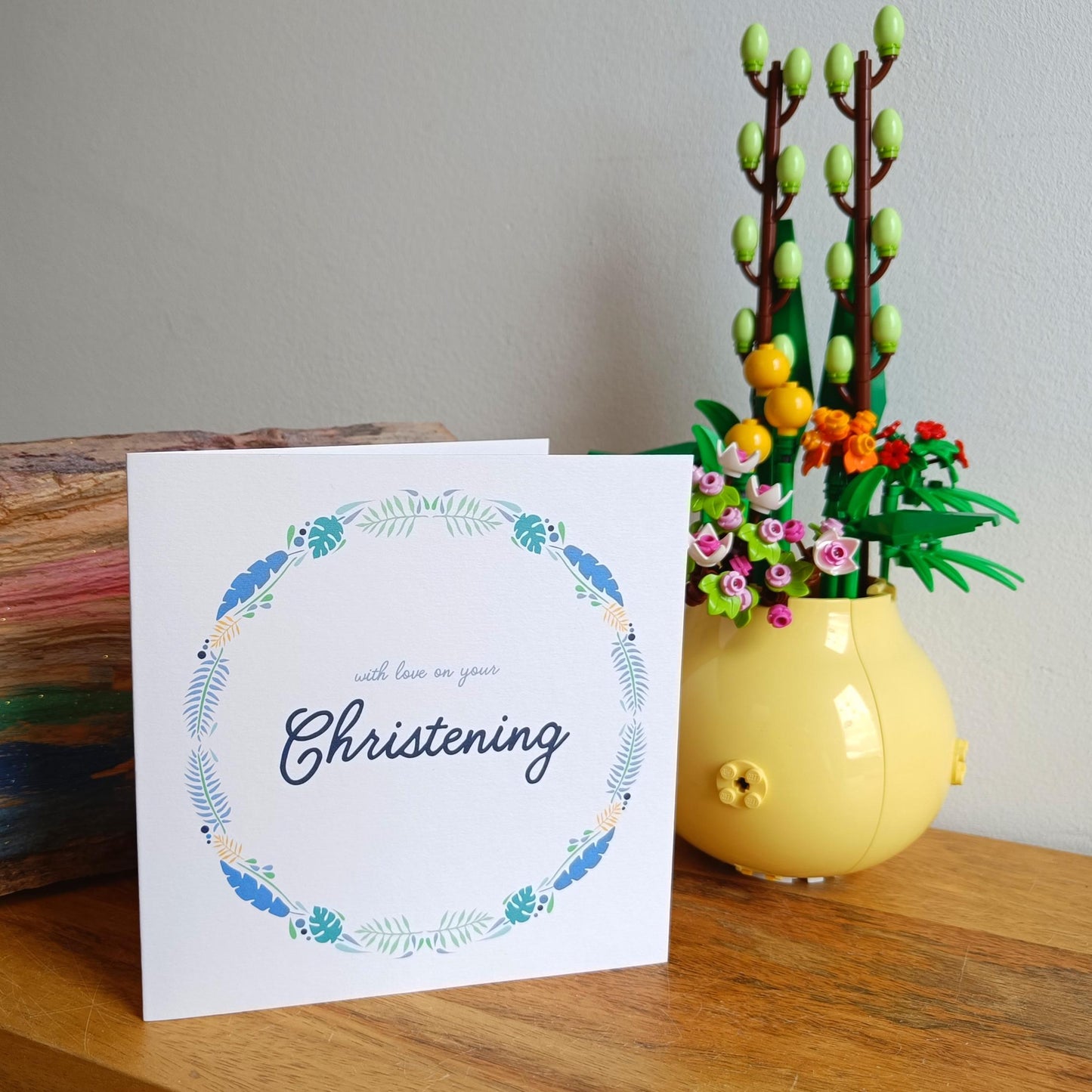 Blue Christening Card