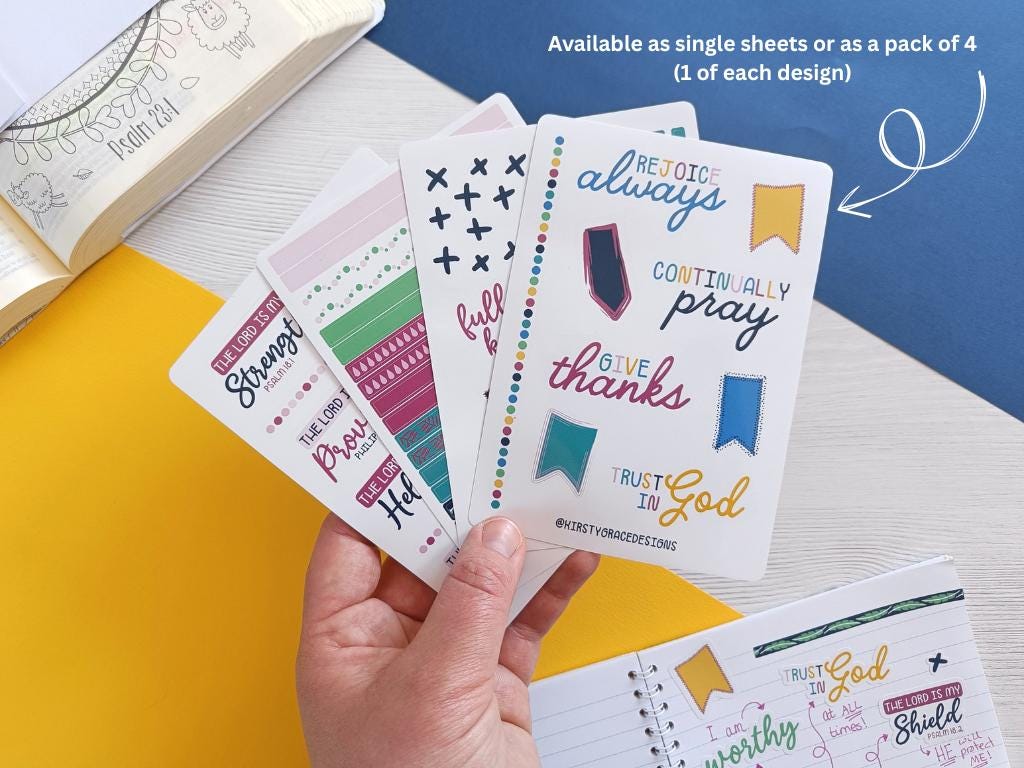 I am & Promises A6 Sticker Sheet