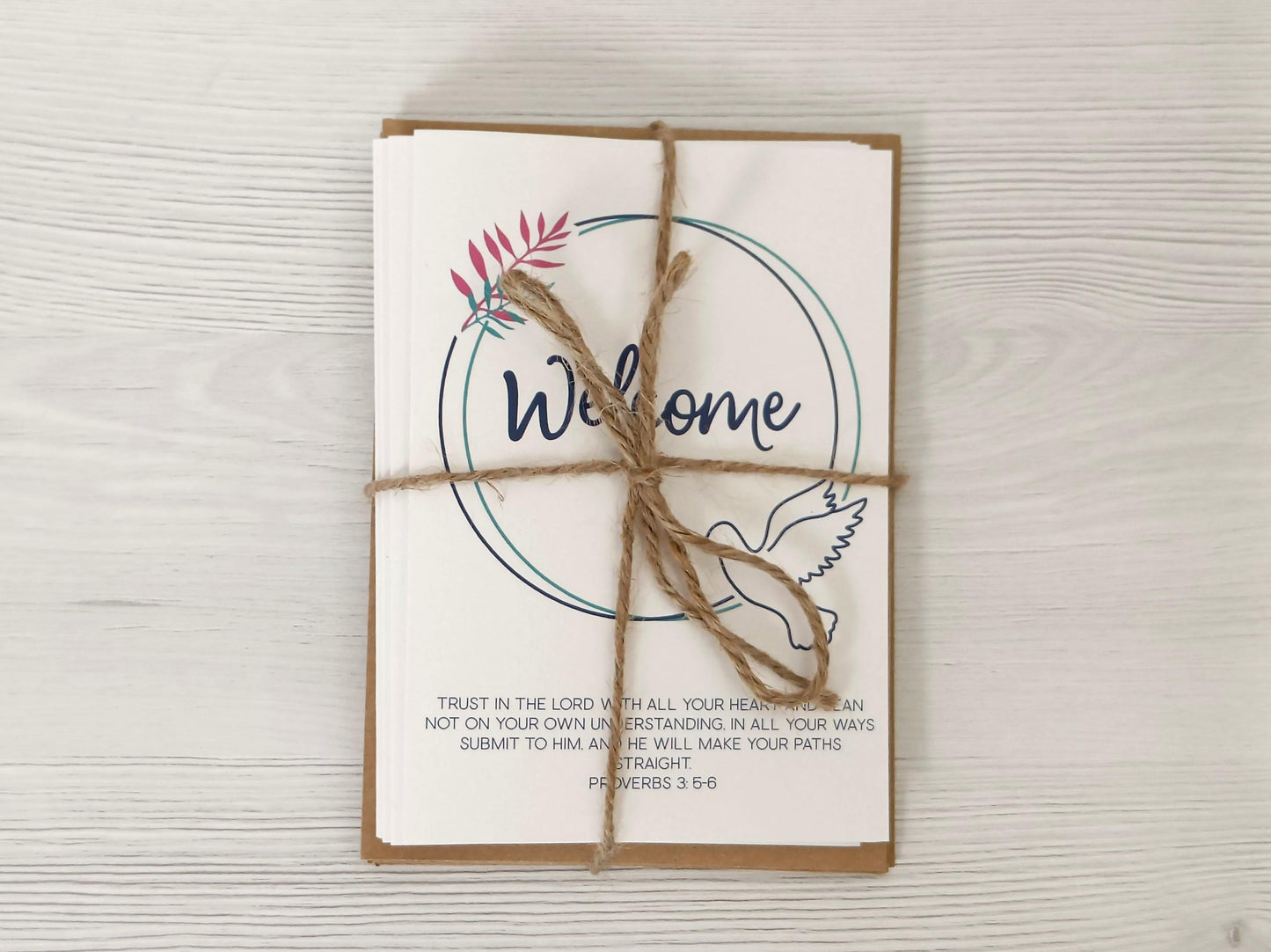 Pack Of 6 Church Welcome Cards
