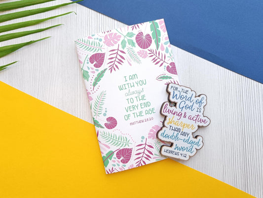 Matthew 28:20 Notebook & Magnet Gift Set