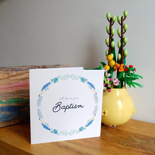Blue Baptism Card