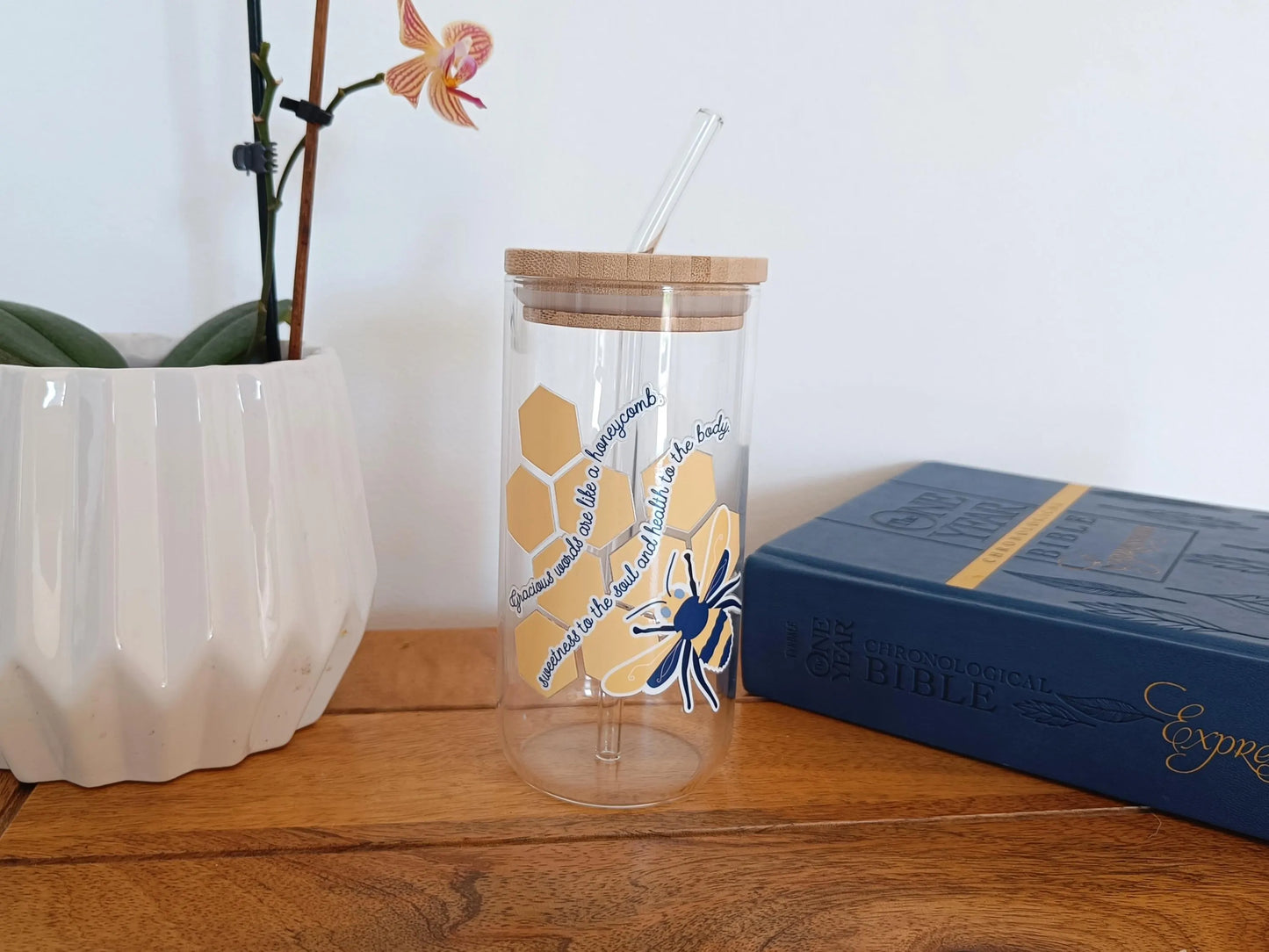 16oz Words Are Like Honeycomb Libbey Glass