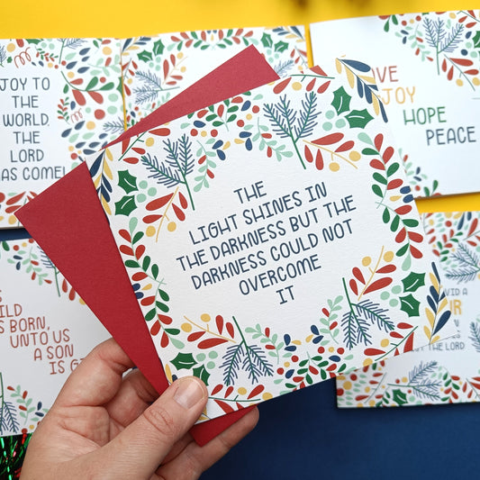 Christmas Cards Pack of 6 'Little Leaf'