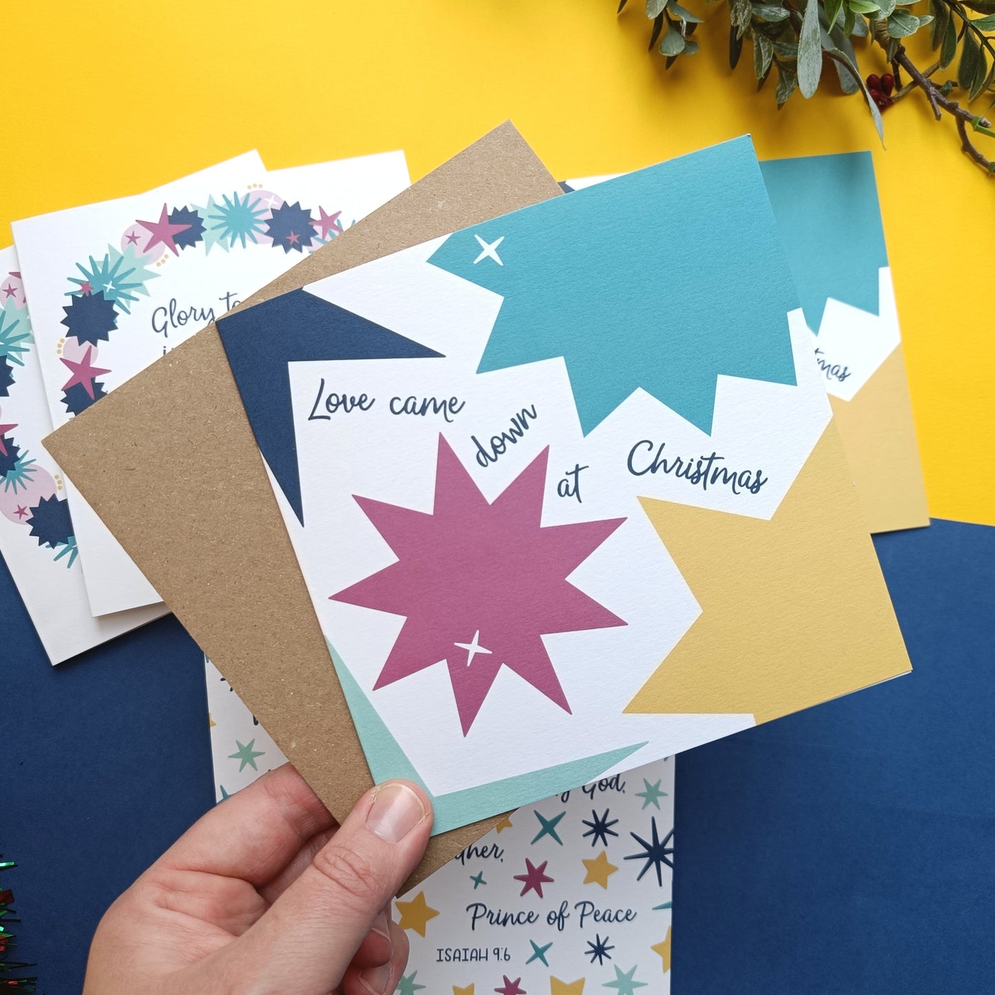 Christmas Cards Pack of 6 'Bright Stars'
