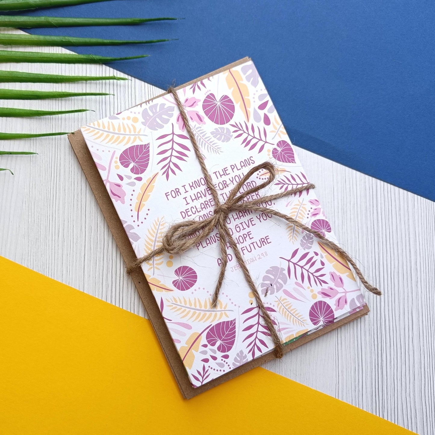 6 pack Floral Scripture Verse Cards