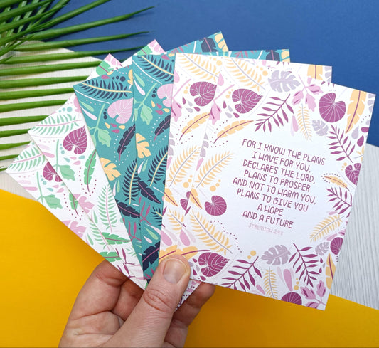 Floral Scripture Postcard Pack