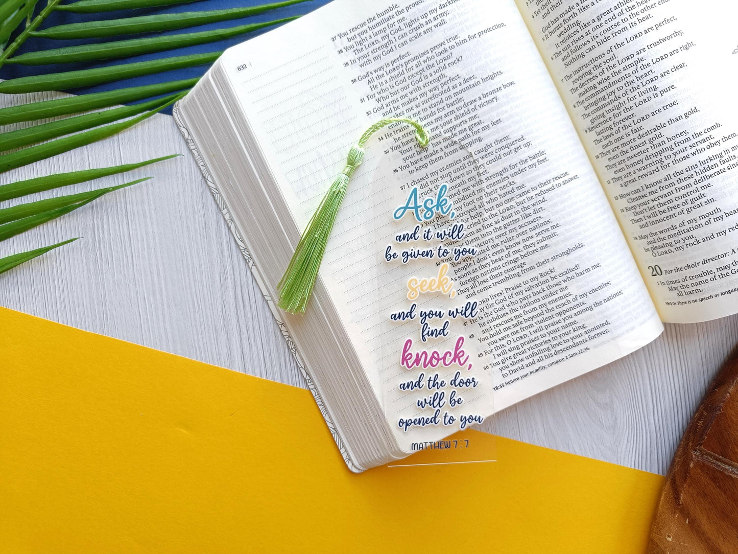 Ask, Seek, Knock Acrylic Bookmark