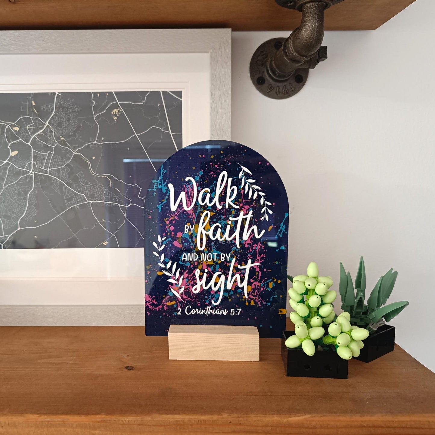 Walk By Faith Acrylic Sign
