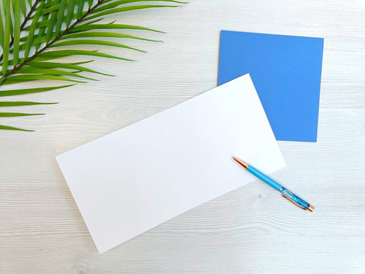 Blue Christening Card