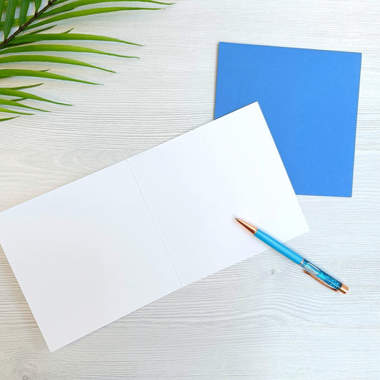 Blue Christening Card
