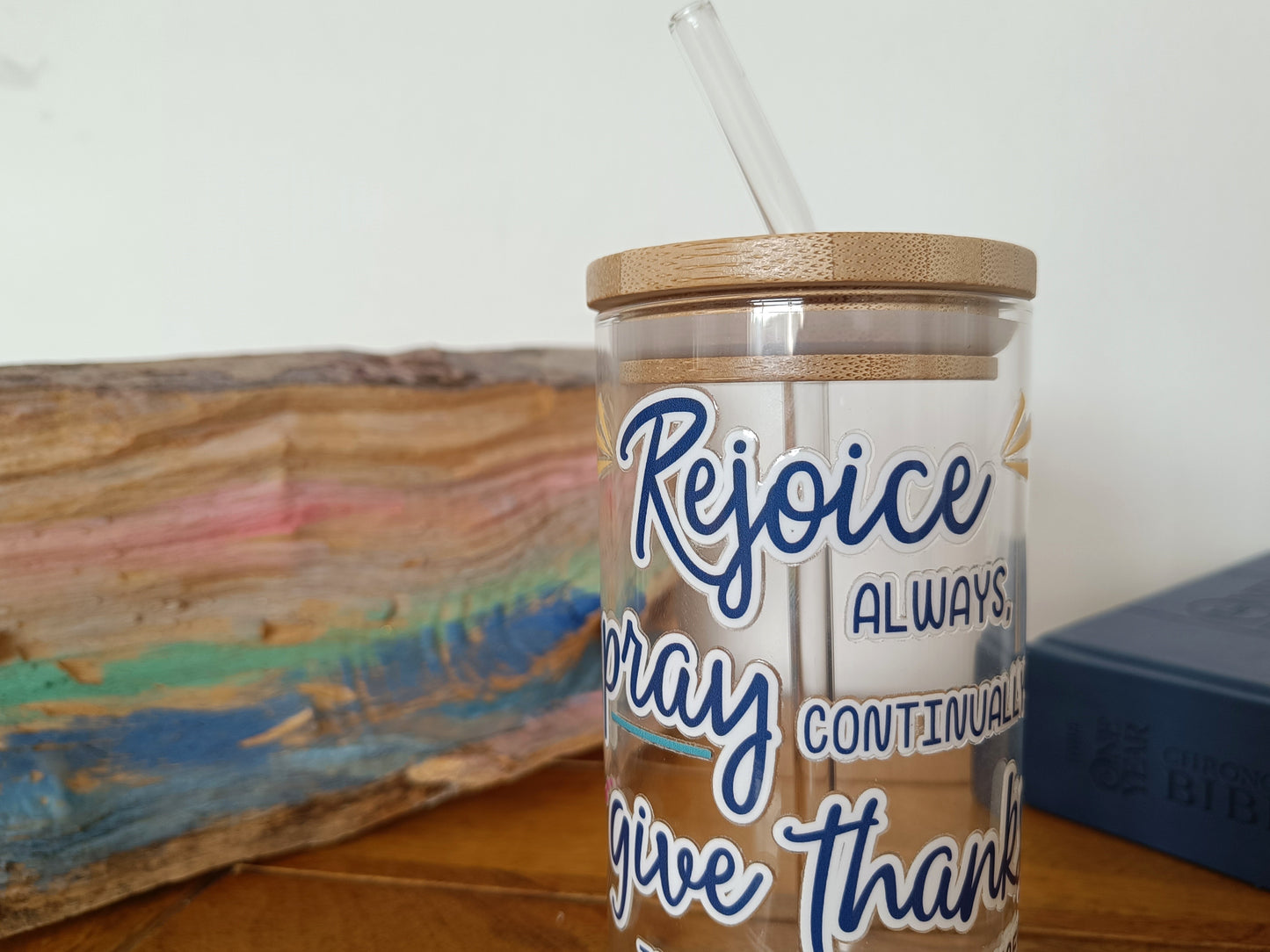 16oz Rejoice Always Libbey Glass