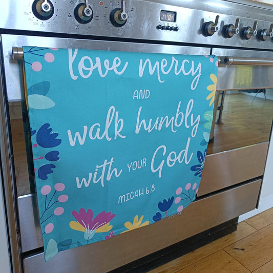 SECONDS Act Justly (Micah 6:8) Scripture Tea Towel