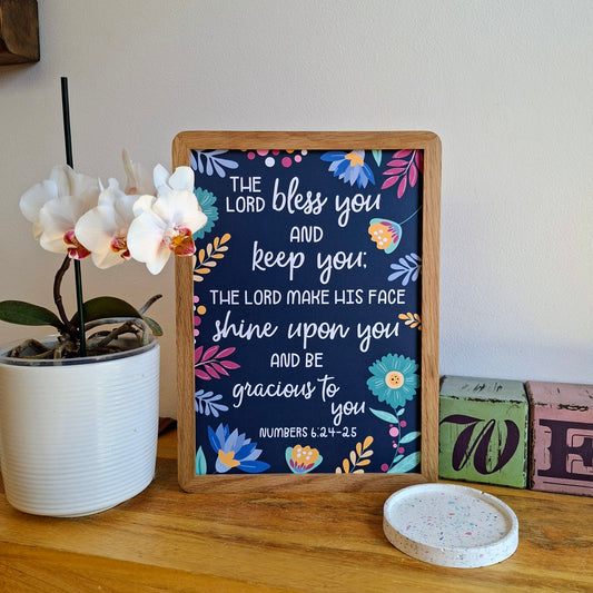 A4 Print - Numbers 6:24-25 The Lord Bless You
