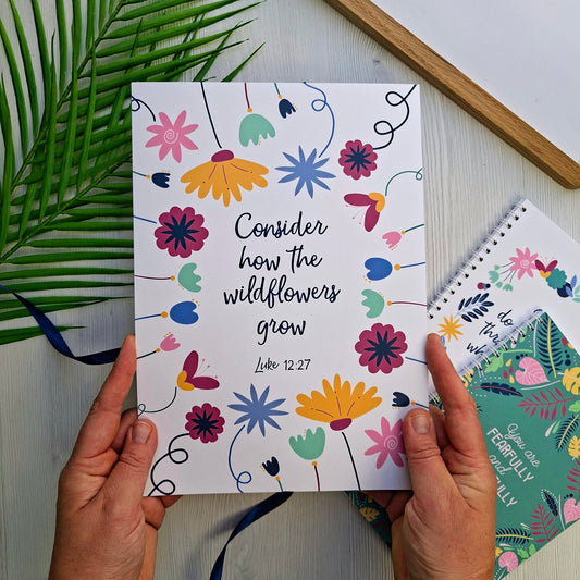 A4 Print - Luke 12:27 Consider How the Wildflowers Grow