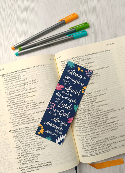Be Strong & Courageous - Joshua 1:9 Bookmark
