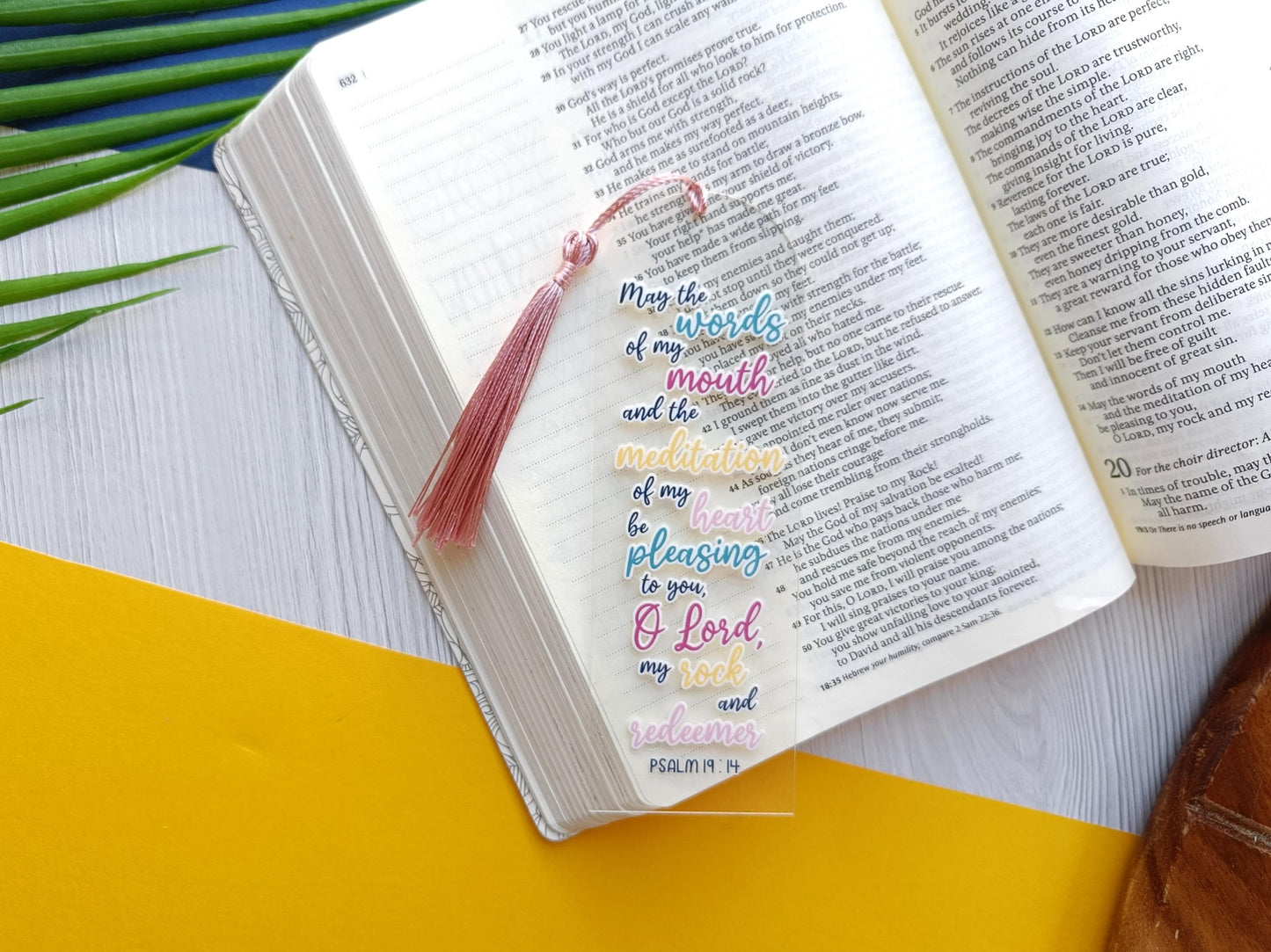 May the Words of My Mouth Acrylic Bookmark