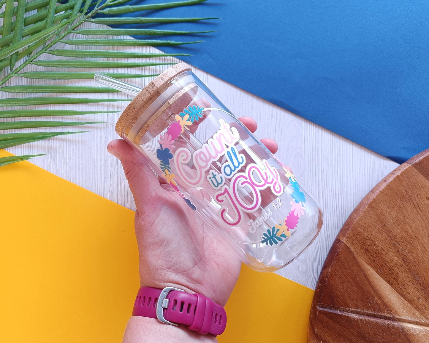 16oz Count It All Joy Libbey Glass