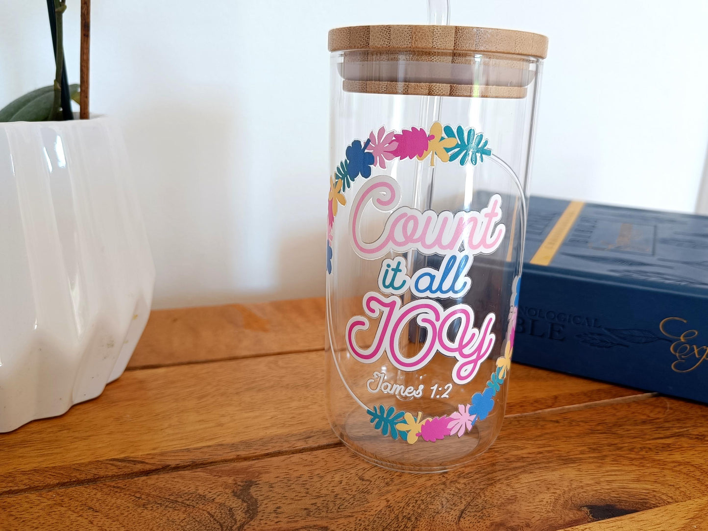 16oz Count It All Joy Libbey Glass