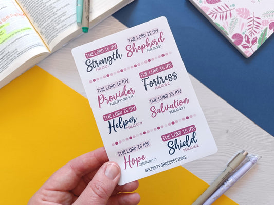The Lord Is My... A6 Sticker Sheet