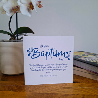 Baptism Splash Scripture Card - Numbers 6:24