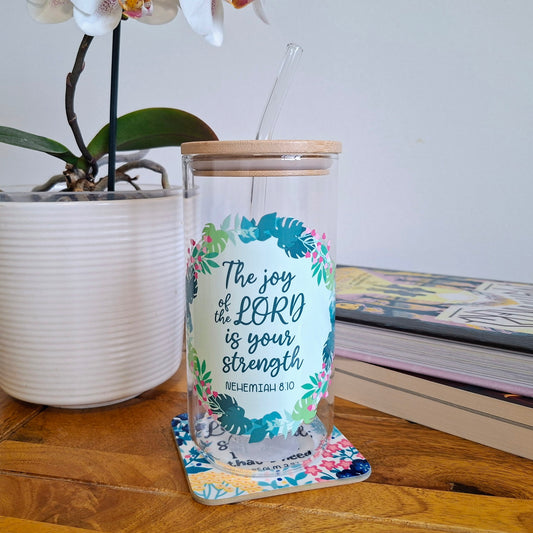 16oz The Joy of the Lord Libbey Glass