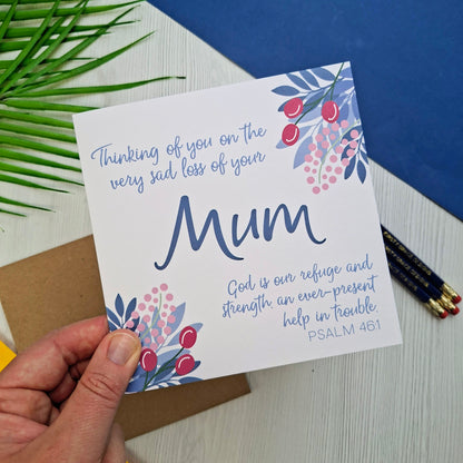 Loss of Your Mum Scripture Card - Psalm 46:1