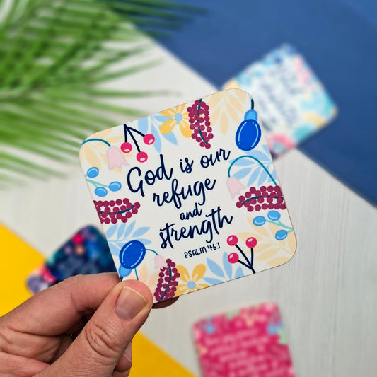 God is our Refuge Coaster - Psalm 46:1