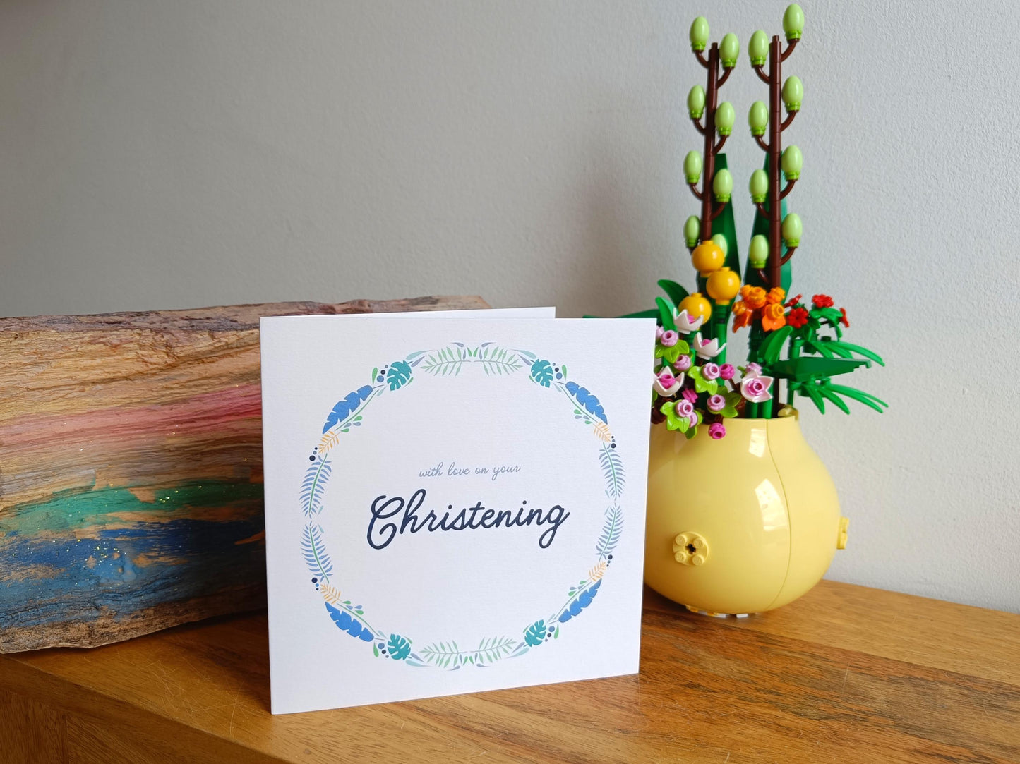 Blue Christening Card