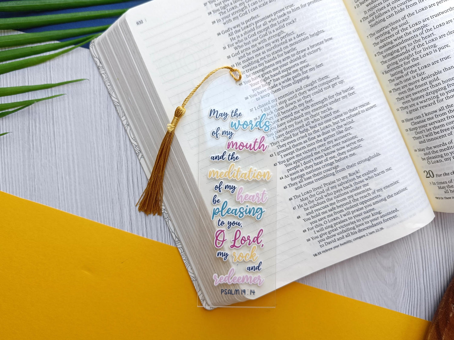 May the Words of My Mouth Acrylic Bookmark