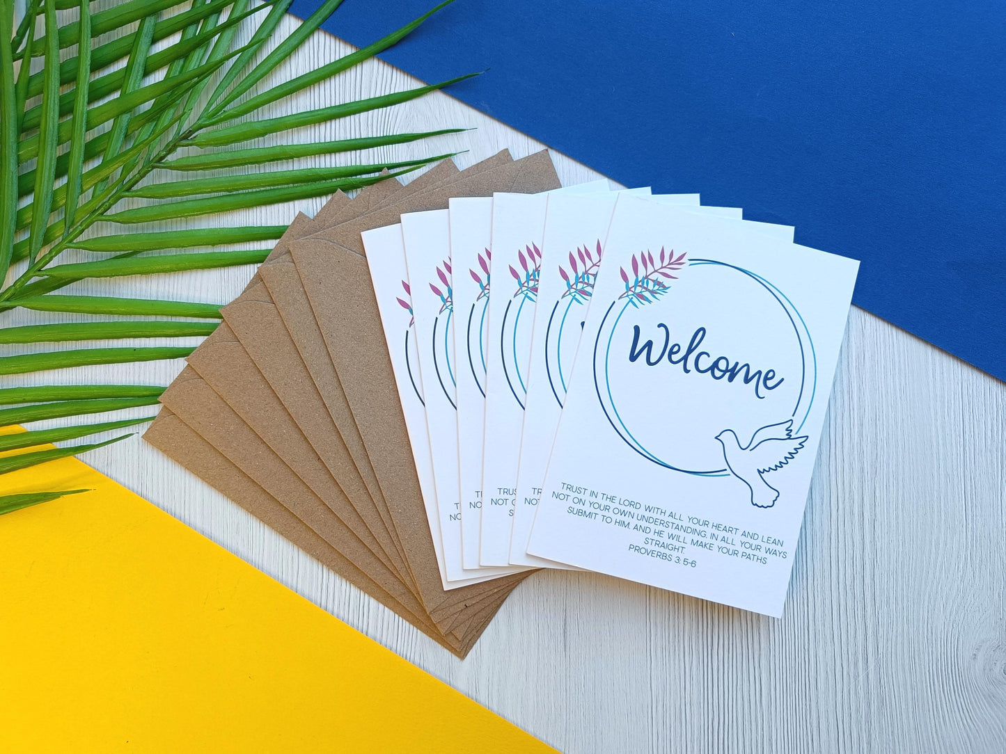 Pack Of 6 Church Welcome Cards