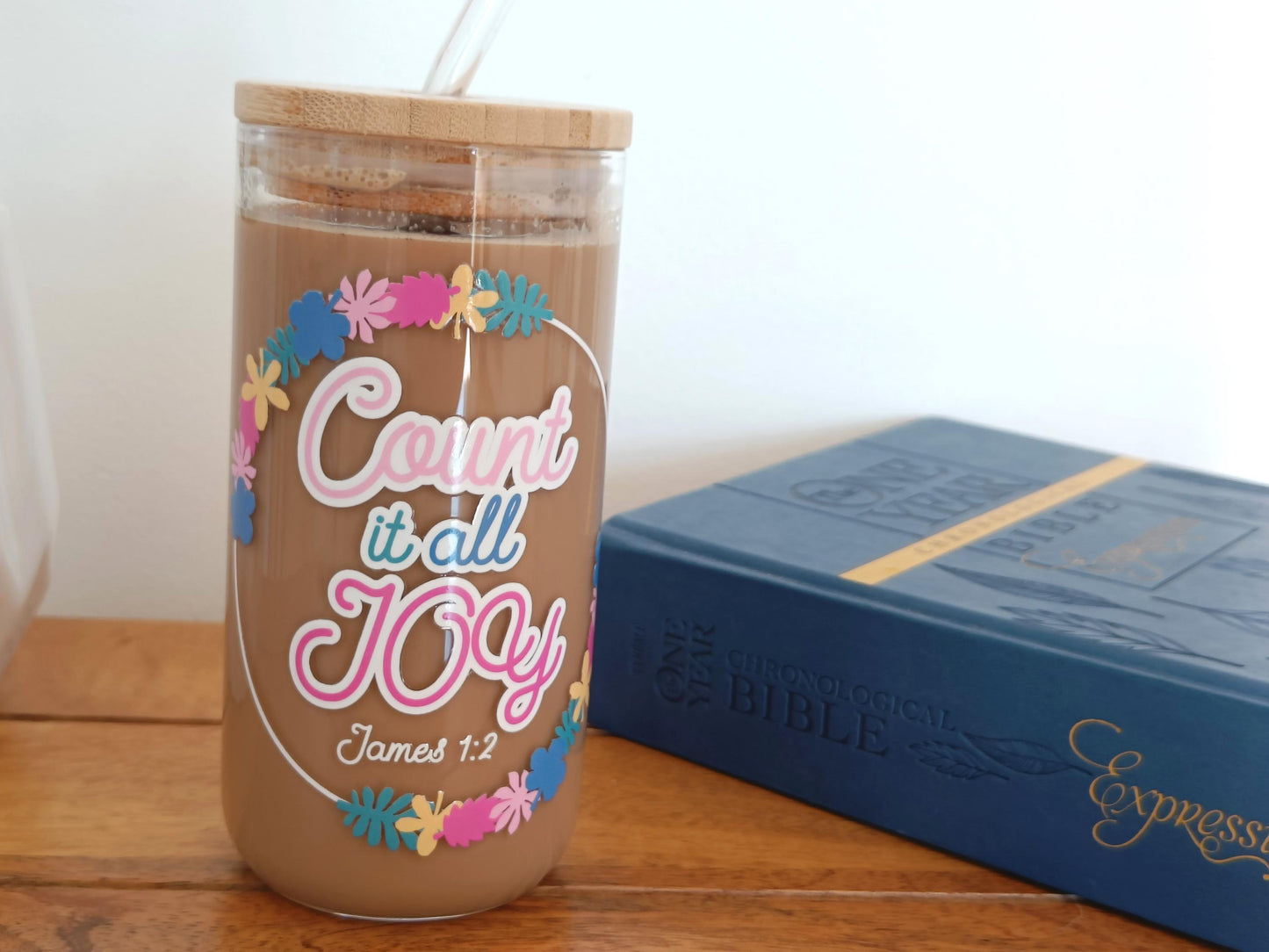 16oz Count It All Joy Libbey Glass