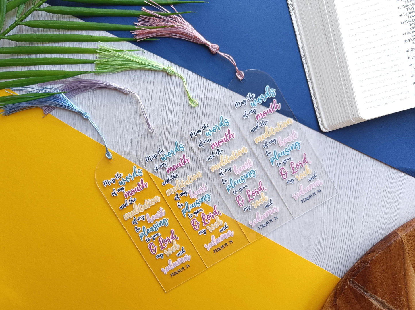 May the Words of My Mouth Acrylic Bookmark