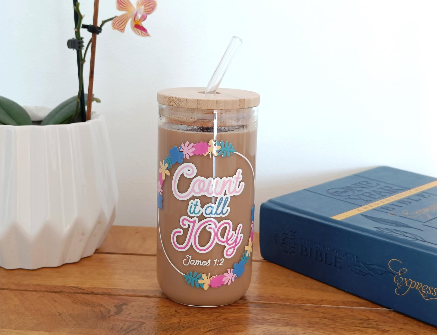 16oz Count It All Joy Libbey Glass