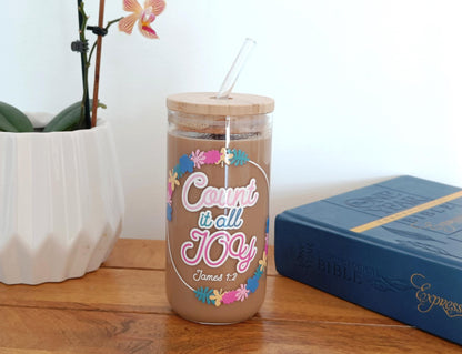 16oz Count It All Joy Libbey Glass