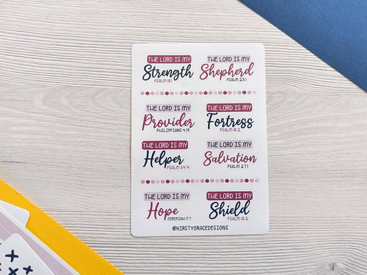 The Lord Is My... A6 Sticker Sheet