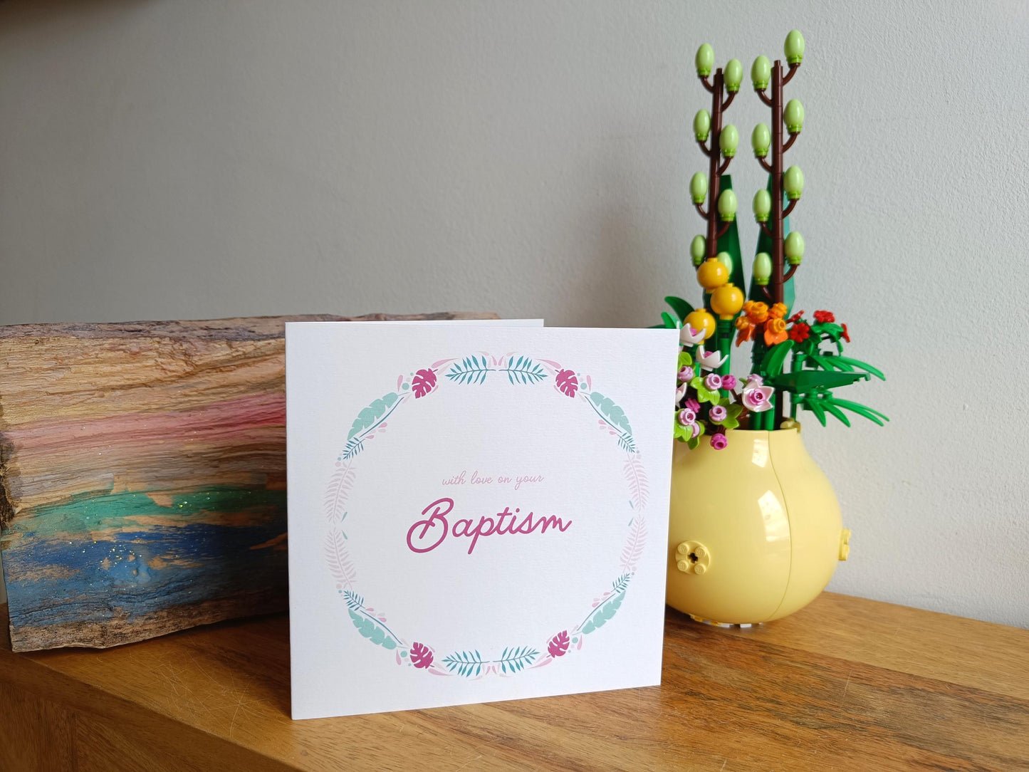 Pink Baptism Card