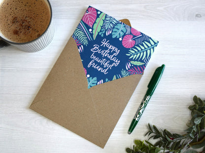 Happy Birthday Beautiful Friend Card