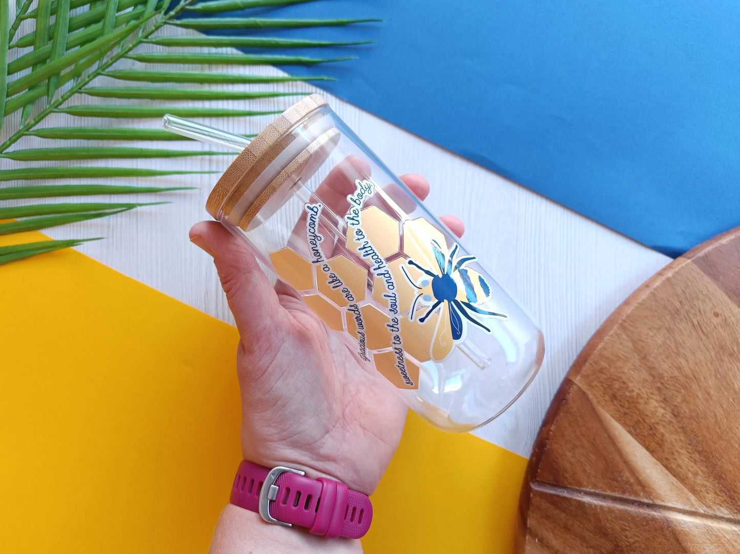 16oz Words Are Like Honeycomb Libbey Glass