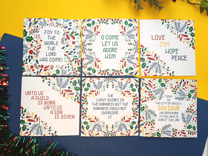 Christmas Cards Pack of 6 'Little Leaf'