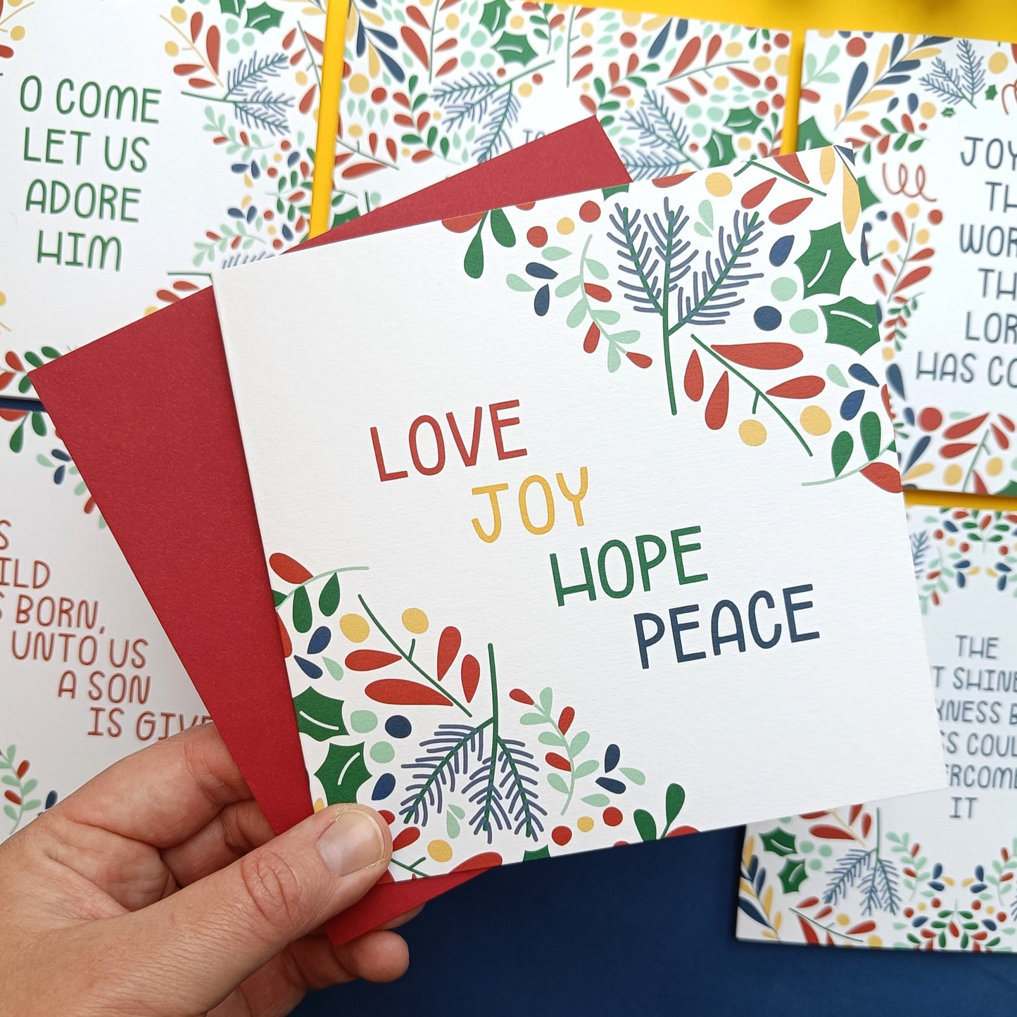 Love Joy Hope Peace Christmas Card