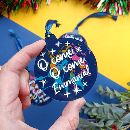 O come Emmanuel Acrylic Scripture Decoration