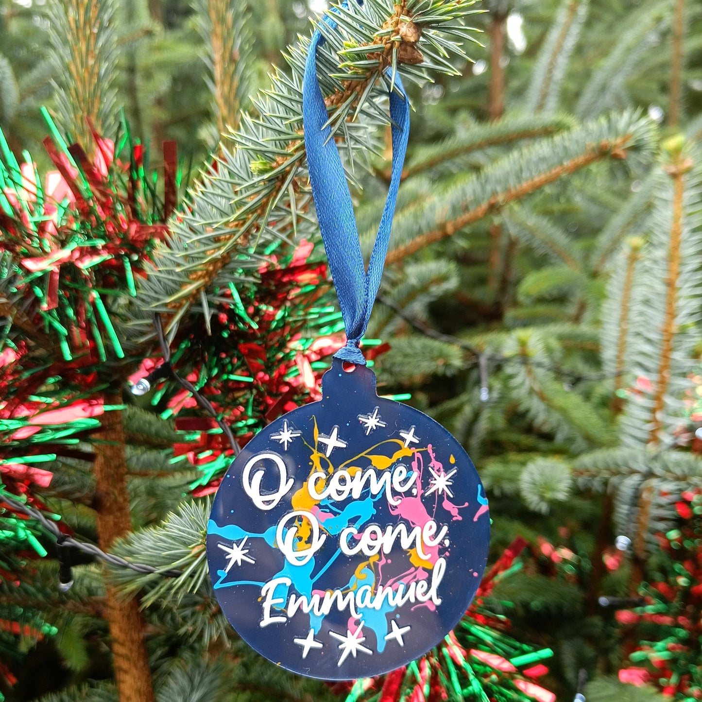 O come Emmanuel Acrylic Scripture Decoration