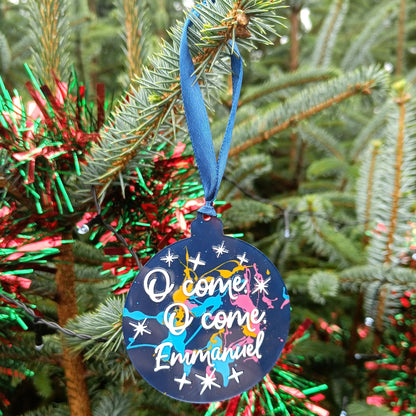 O come Emmanuel Acrylic Scripture Decoration