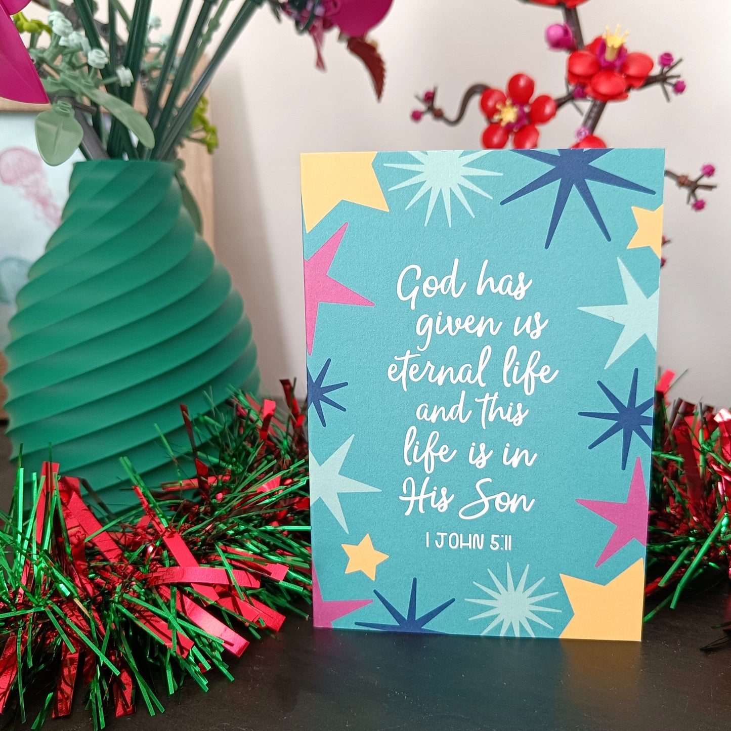 A6 Pack of 6 'Mini Stars' Christmas Cards