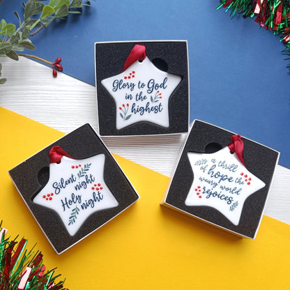 A Thrill of Hope Ceramic Star Decoration