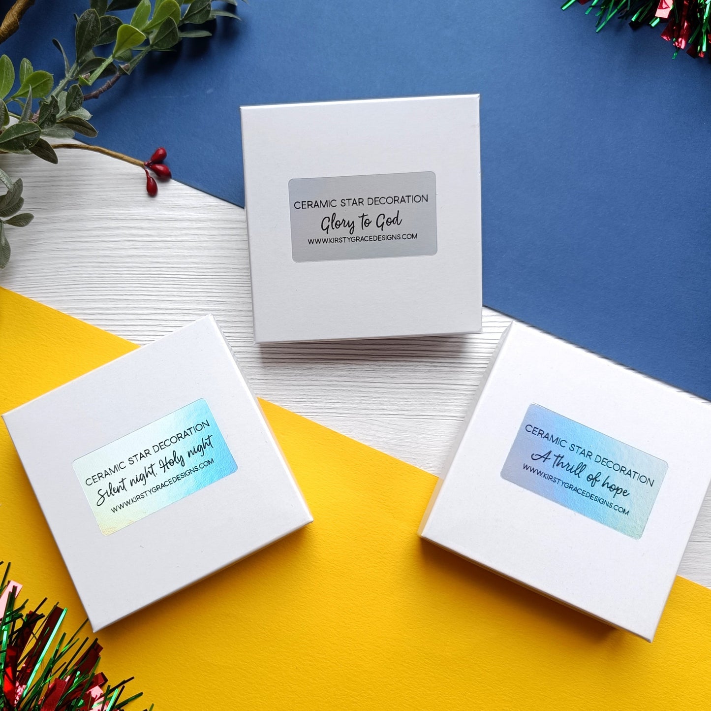 A Thrill of Hope Ceramic Star Decoration