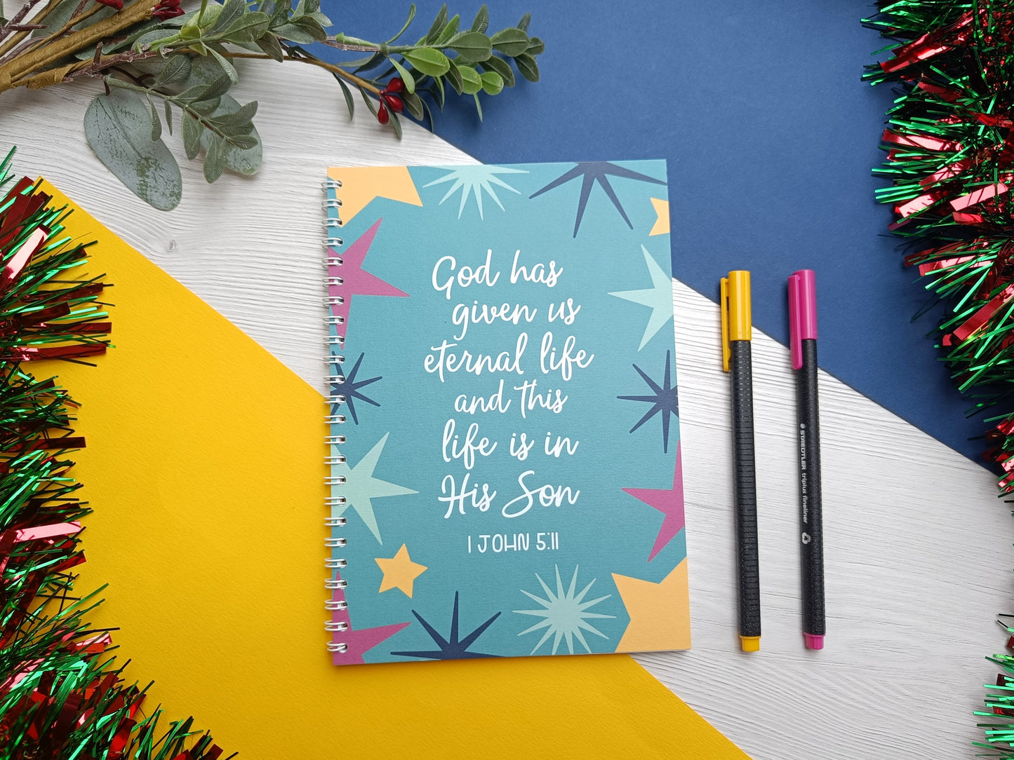 God has given us eternal life A5 Notebook