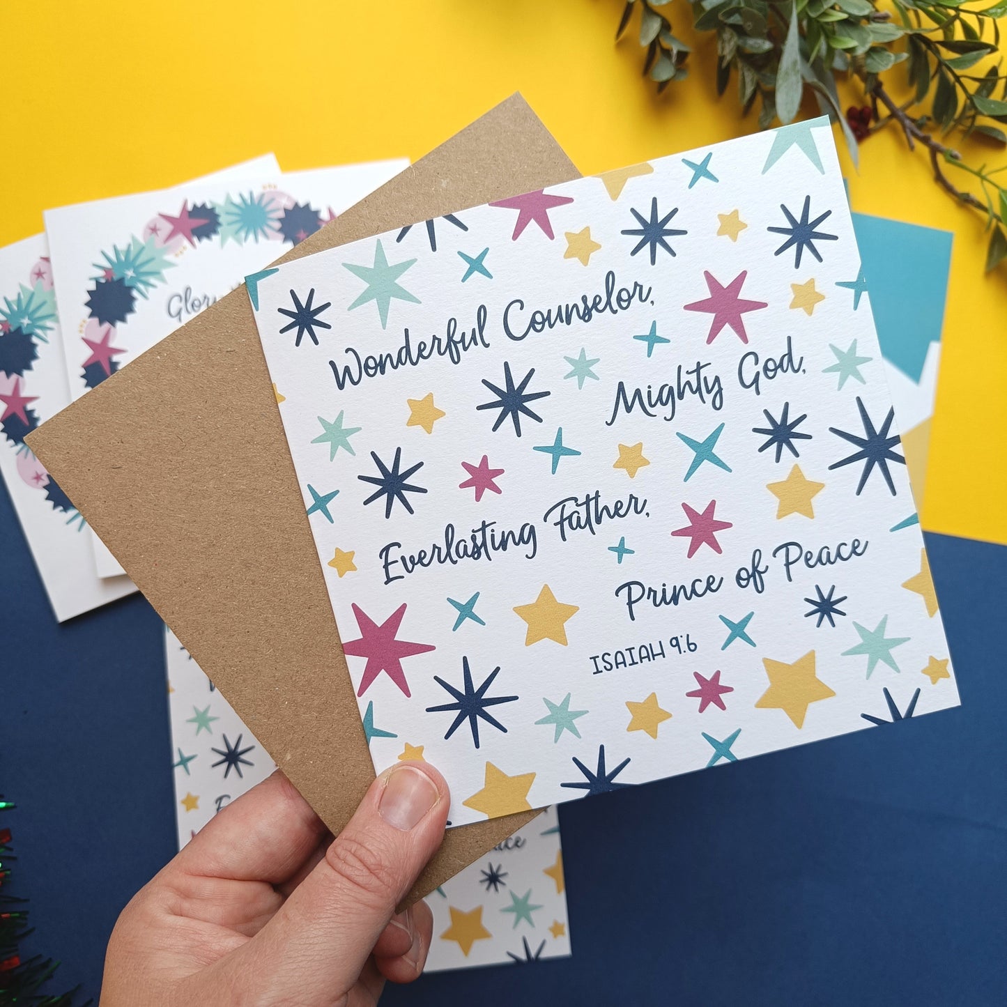 Christmas Cards Pack of 6 'Bright Stars'