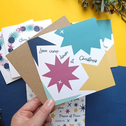 Christmas Cards Pack of 6 'Bright Stars'